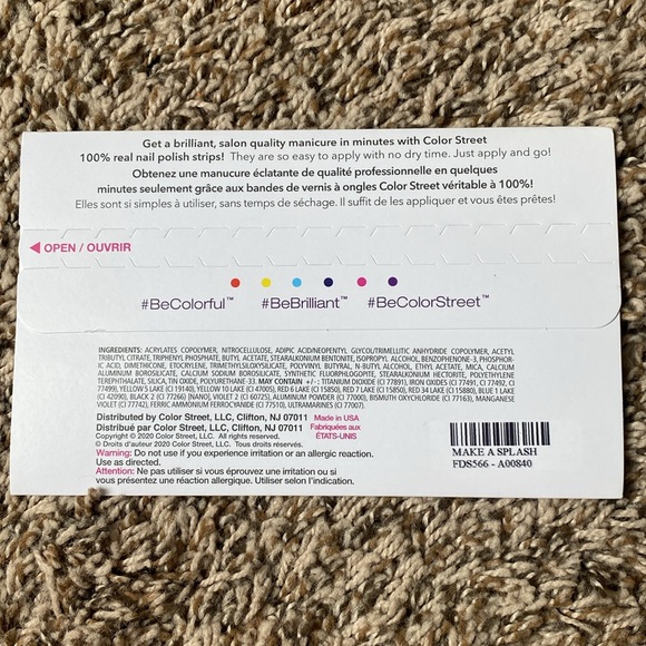 Color Street Nail Polish Strips - Make a Splash - Picture 3 of 3